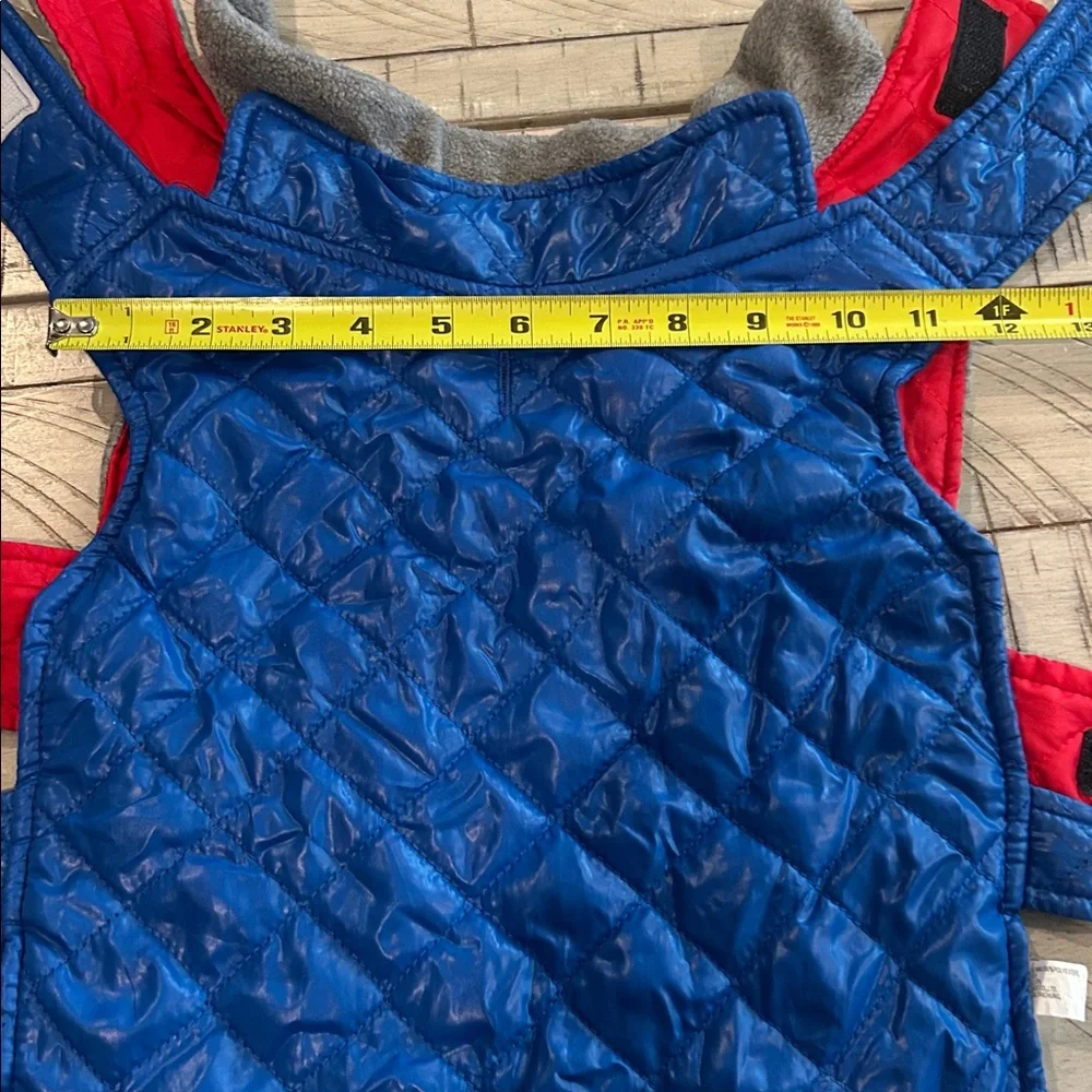 Small Dog Jackets Bundle of 2 Red & Blue Lightweight Velcro Closure Size Medium